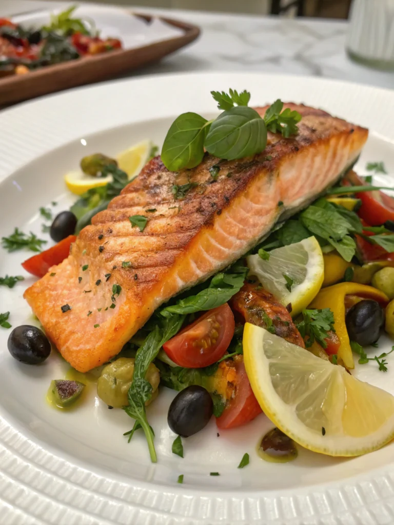 15-Minute Mediterranean Salmon (Quick & Healthy!)