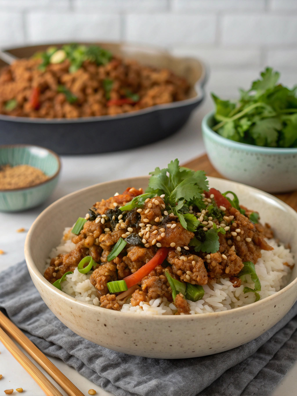 Easy 15-Minute Korean Ground Turkey Bowl