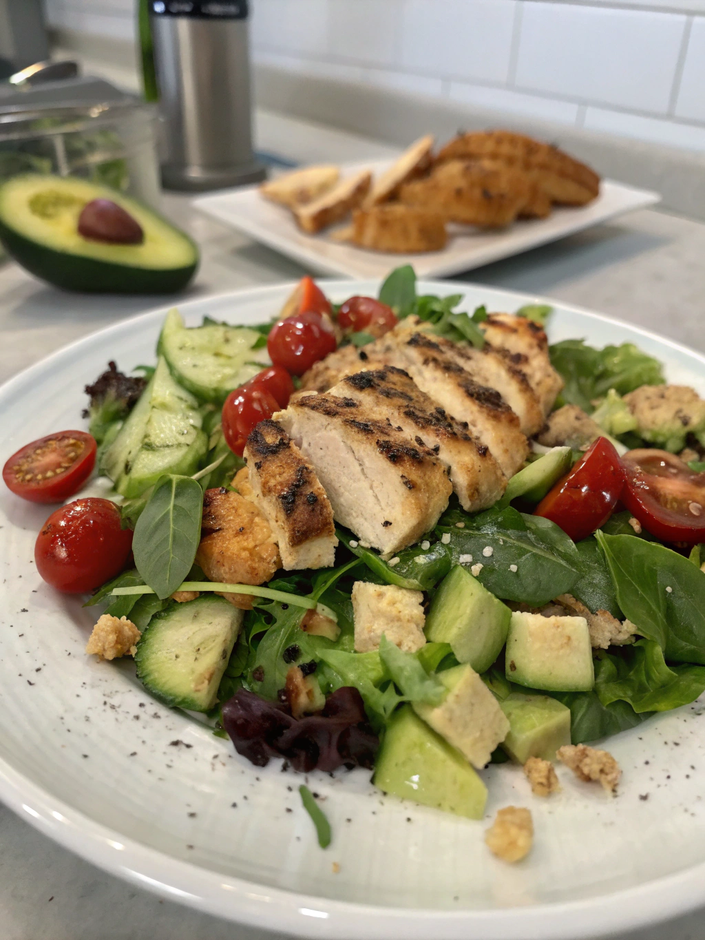 Easy 25-Minute Lemon Herb Grilled Chicken Salad