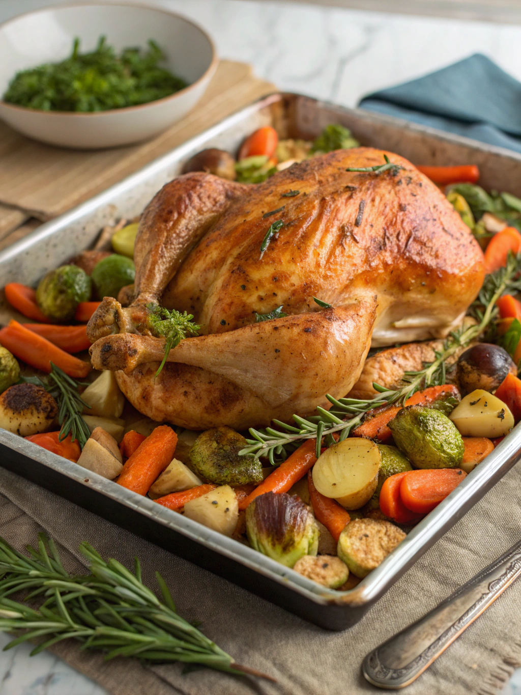 Easy 27-Minute Sheet Pan Indian Turkey Dinner