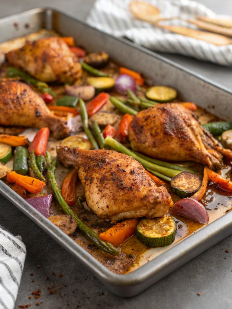 Easy 30-Minute Cajun Chicken Sheet Pan Dinner