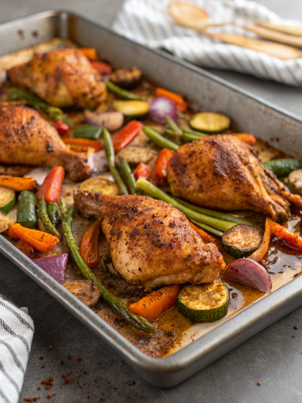Easy 30-Minute Cajun Chicken Sheet Pan Dinner