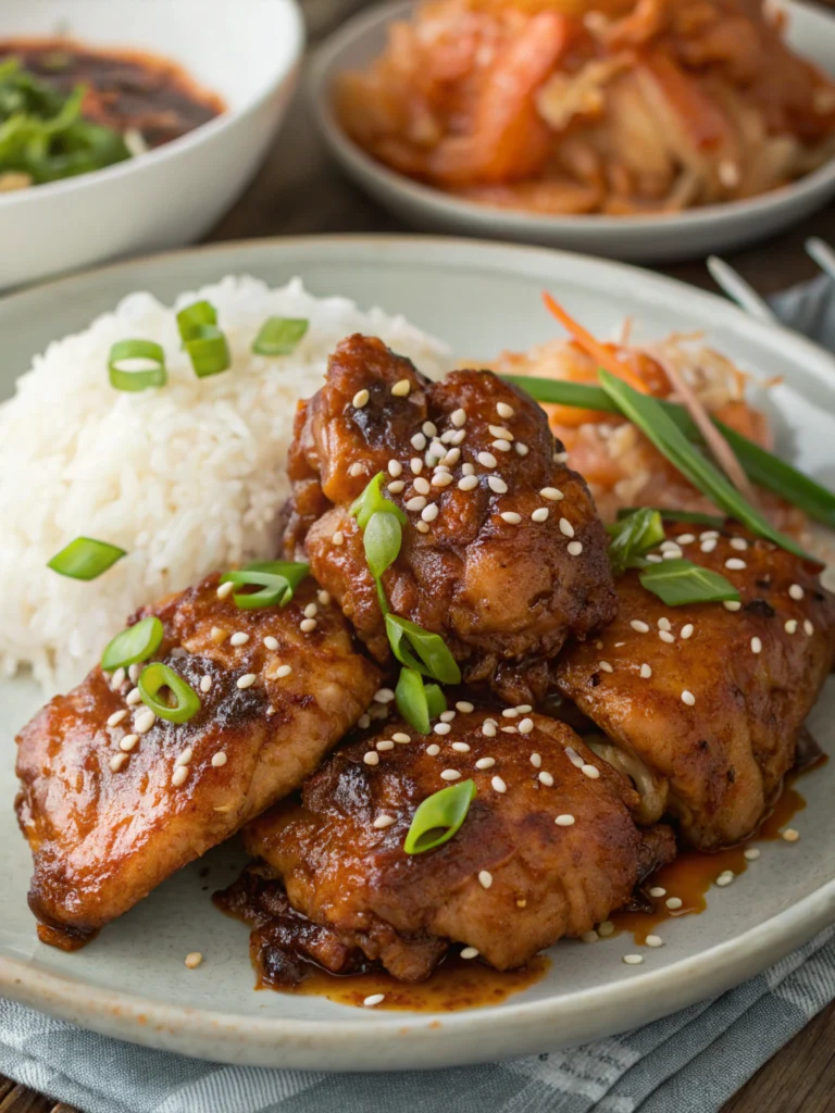 Easy 30-Minute Korean Chicken Thighs Sheet Pan Dinner