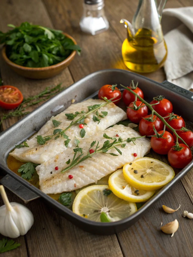 Easy 30-Minute Mediterranean Cod Sheet Pan Dinner