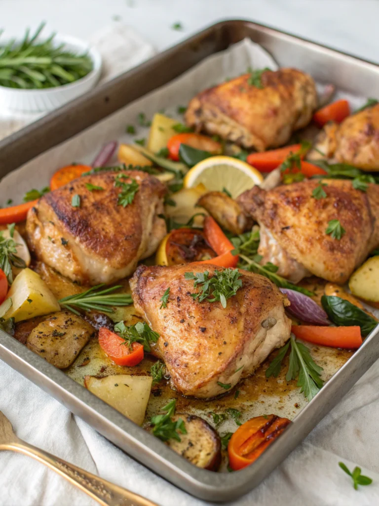 Easy 30-Minute Sheet Pan Chicken & Cauliflower