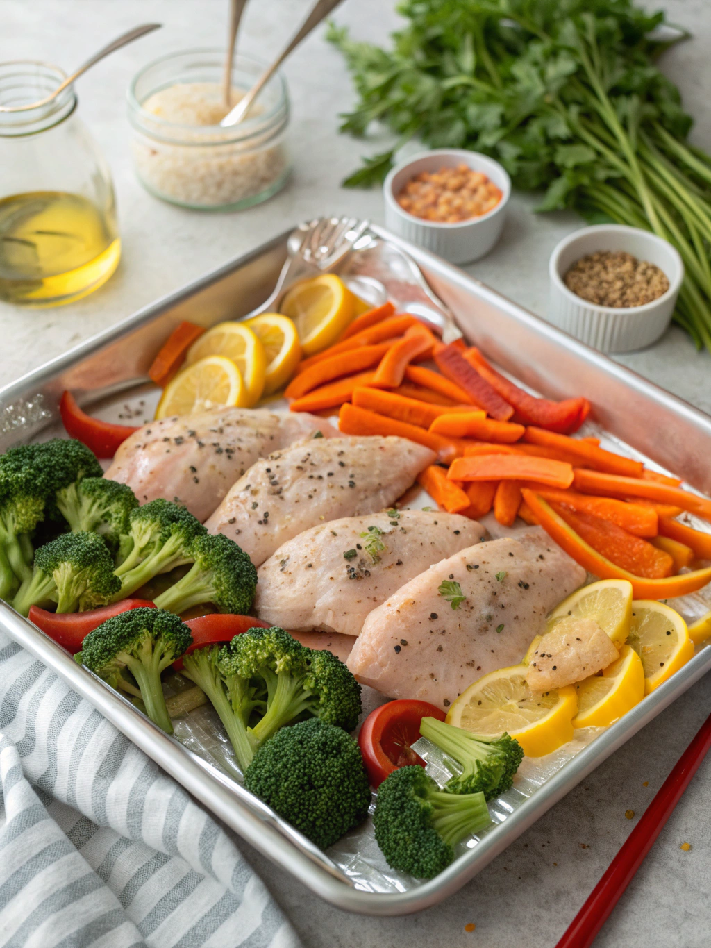 Sheet Pan Chinese Chicken Dinner Ingredients