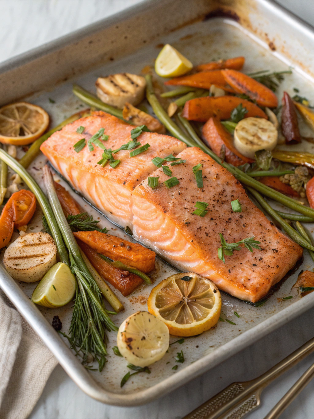 Easy 30-Minute Sheet Pan Chinese Salmon Dinner