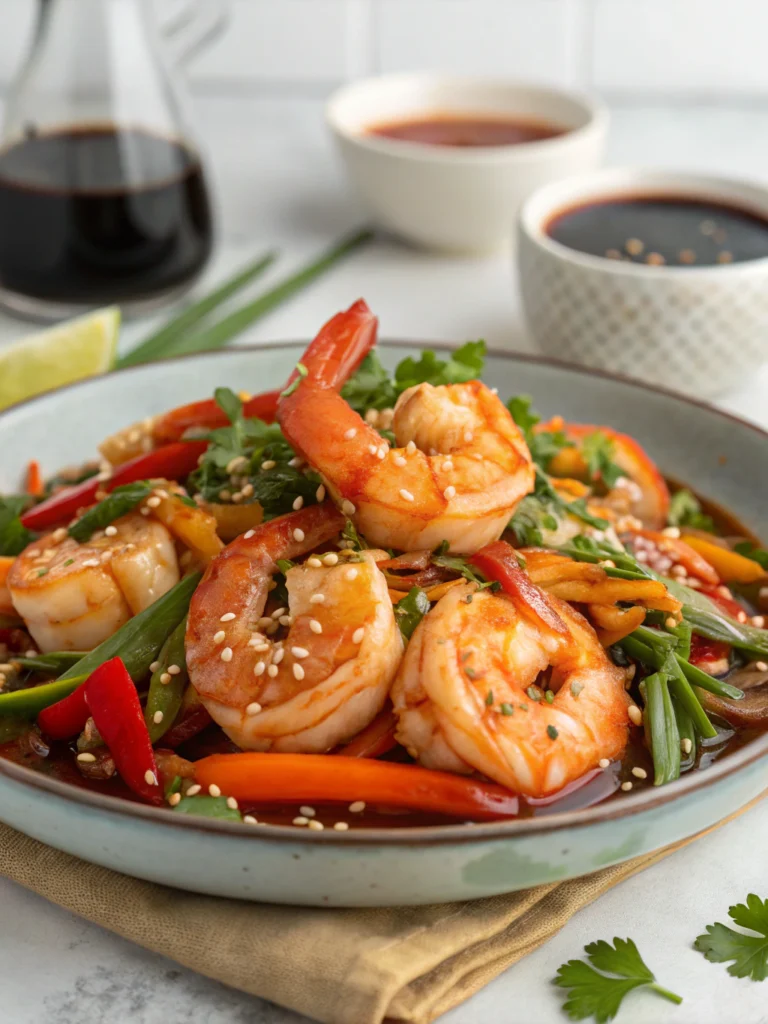 Easy 30-Minute Sheet Pan Korean Shrimp Dinner