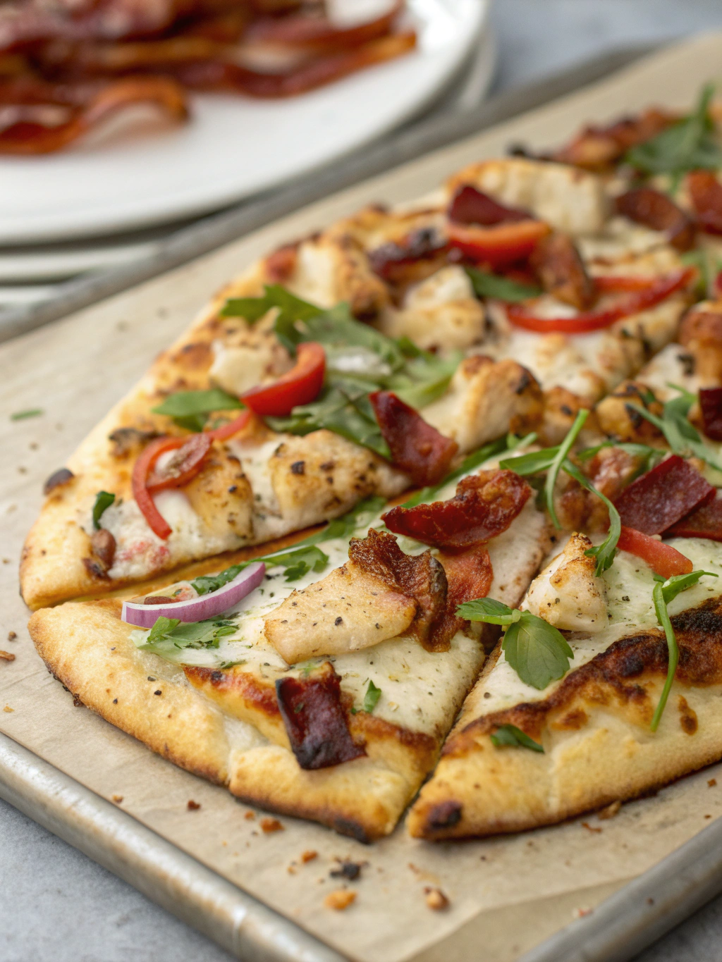 Easy BBQ Chicken Flatbread Pizza in 18 Minutes