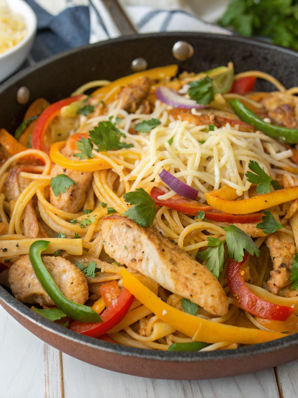 Easy Chicken Fajita Pasta in 25 Minutes