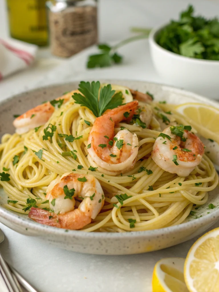 Easy Lemon Garlic Shrimp Pasta in 18 Minutes