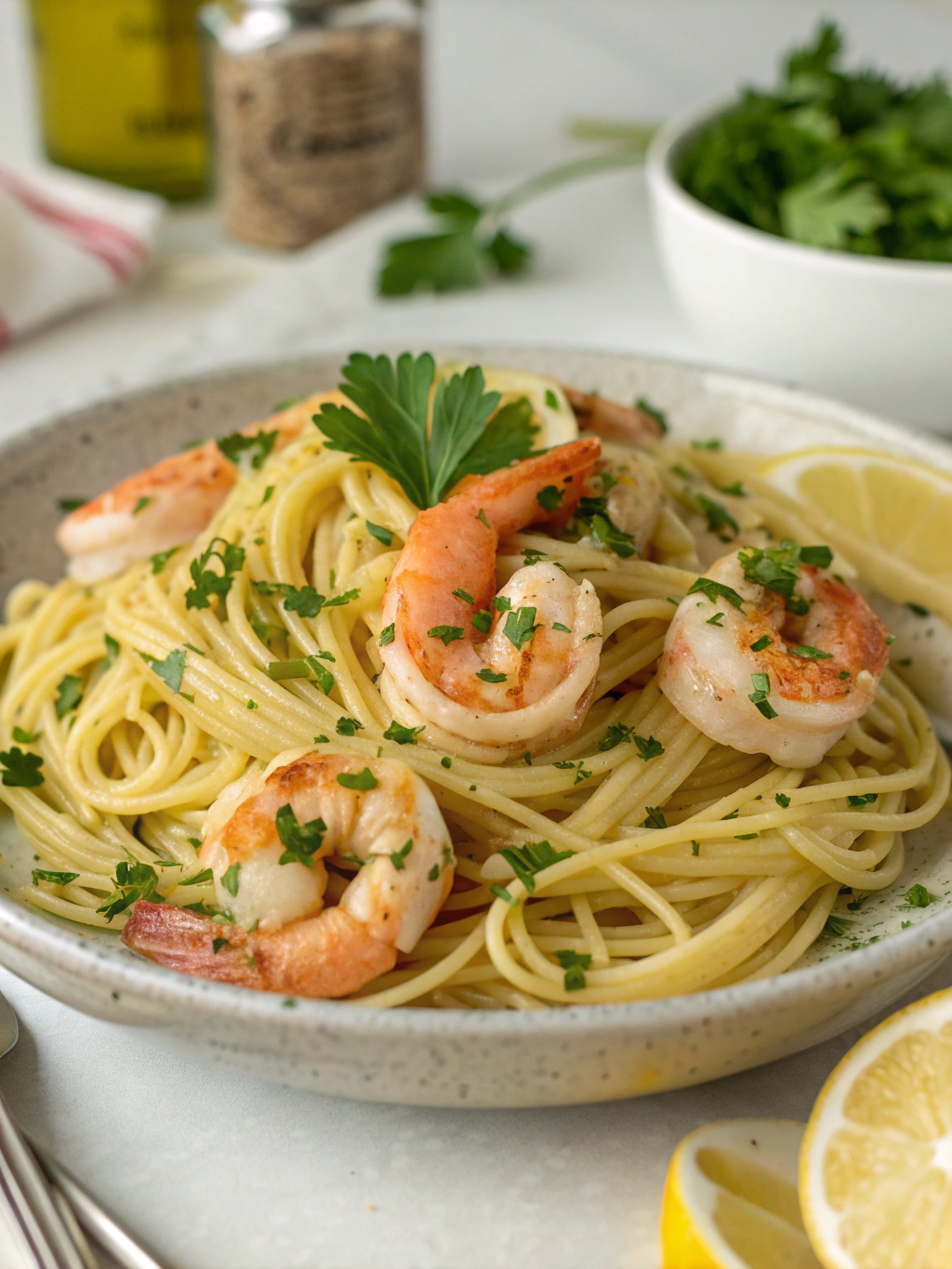 Easy Lemon Garlic Shrimp Pasta in 18 Minutes