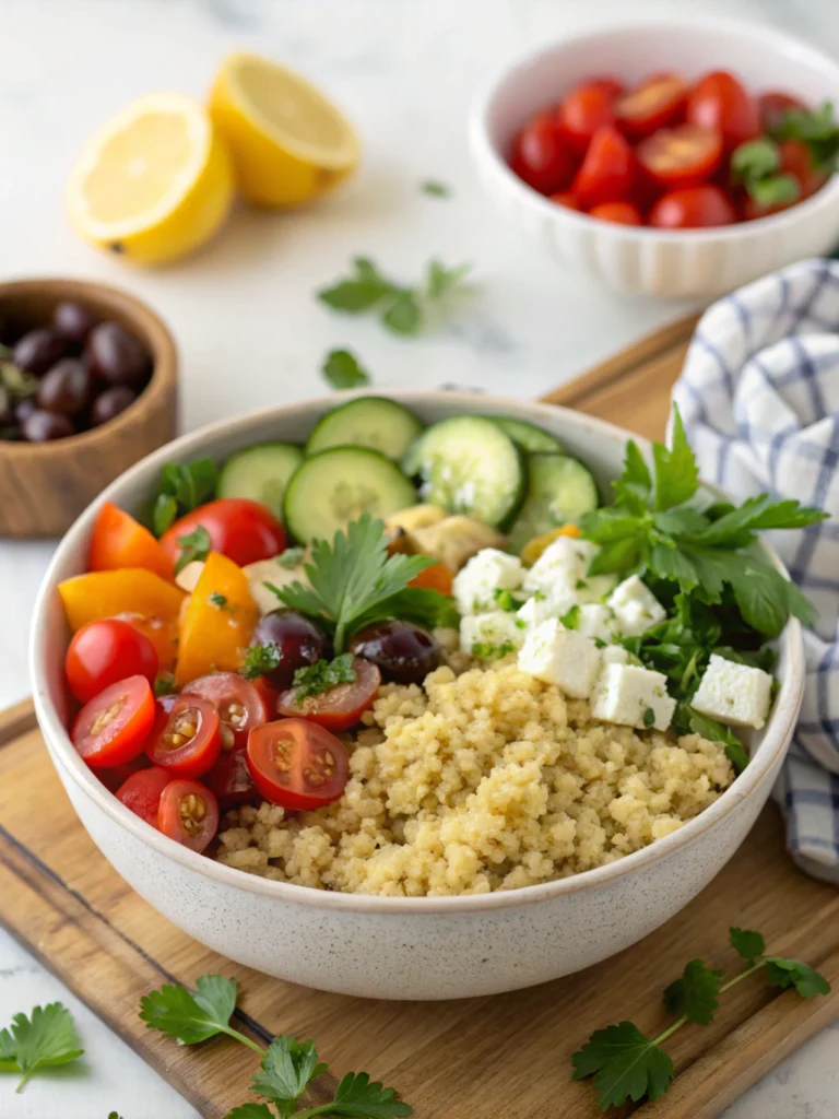 Easy Mediterranean Quinoa Bowl (25 Minutes!)