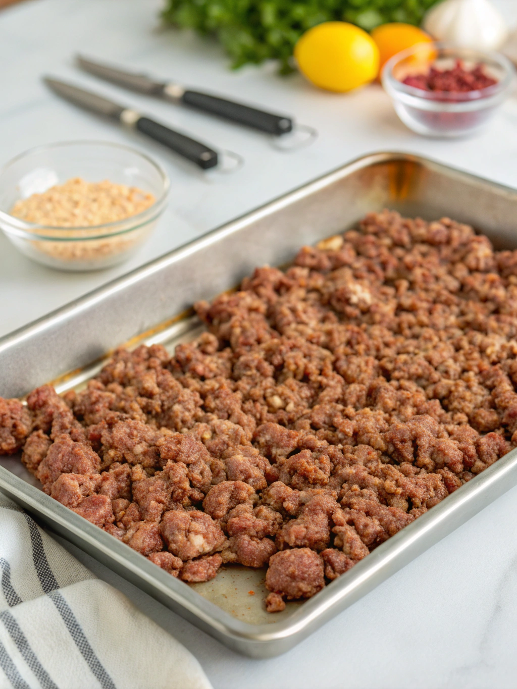 Easy Sheet Pan Chinese Ground Beef in 28 Minutes