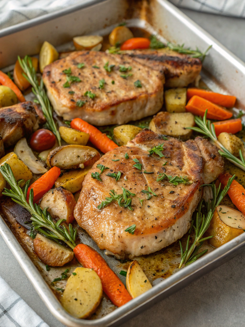 Easy Sheet Pan Pork Chops and Peppers (25 Minutes!)