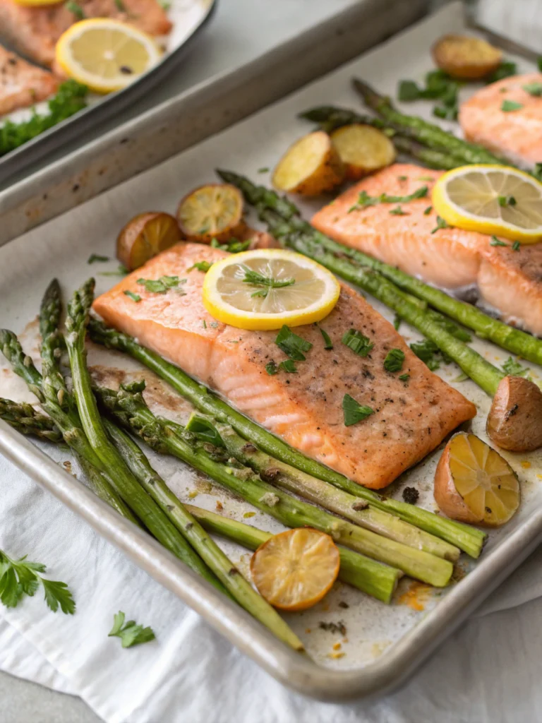 Easy Sheet Pan Salmon & Cauliflower (30 Minutes!)