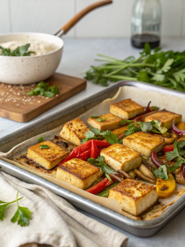 Easy Sheet Pan Tofu and Broccoli in 30 Minutes