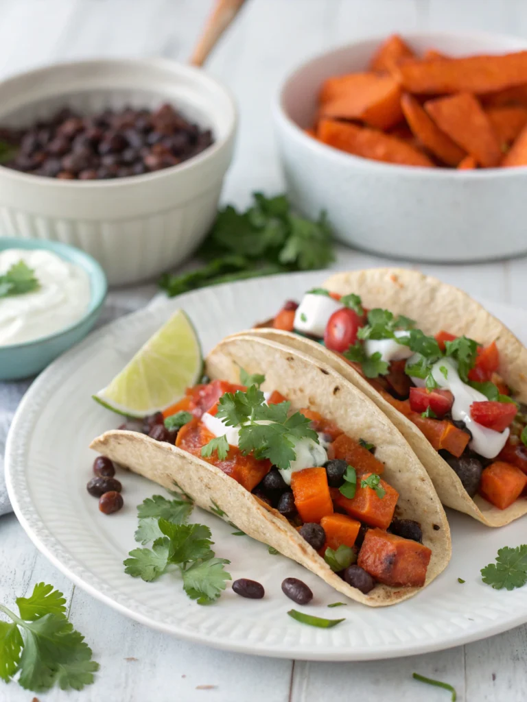 Quick 25-Minute Sweet Potato Black Bean Tacos