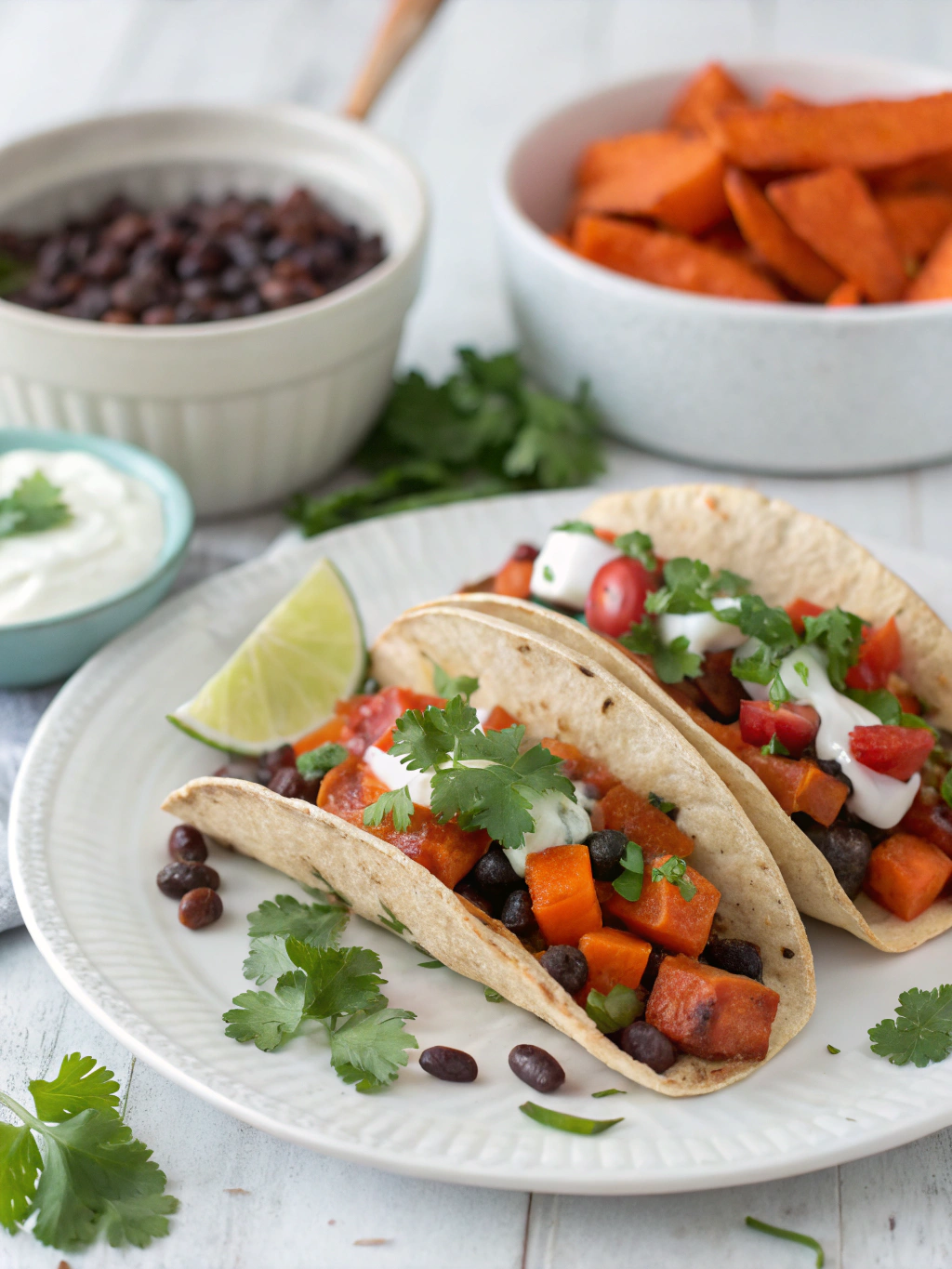 Quick 25-Minute Sweet Potato Black Bean Tacos