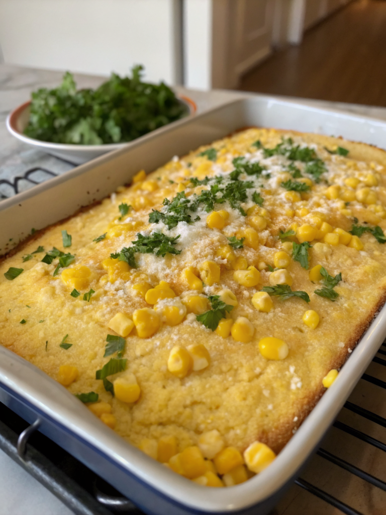 Easy 5-Ingredient Jiffy Corn Pudding Casserole