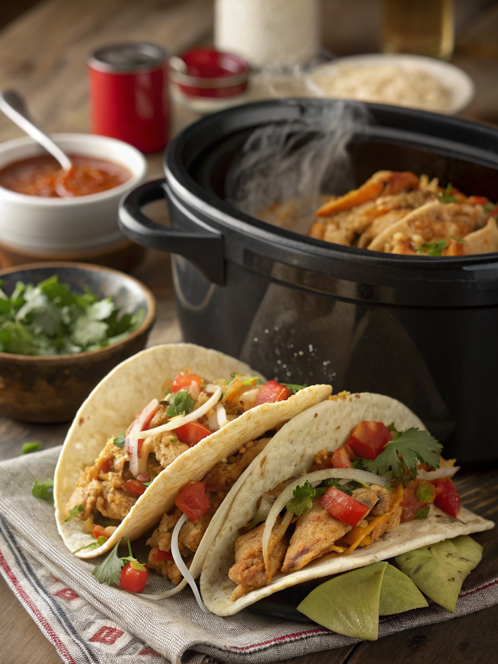 Easy Crockpot Chicken Tacos (Best Summer Recipe)