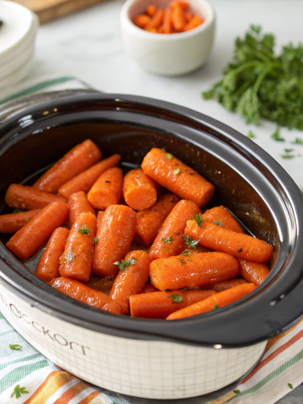 Easy Crockpot Glazed Carrots (5-Ingredient Side!)