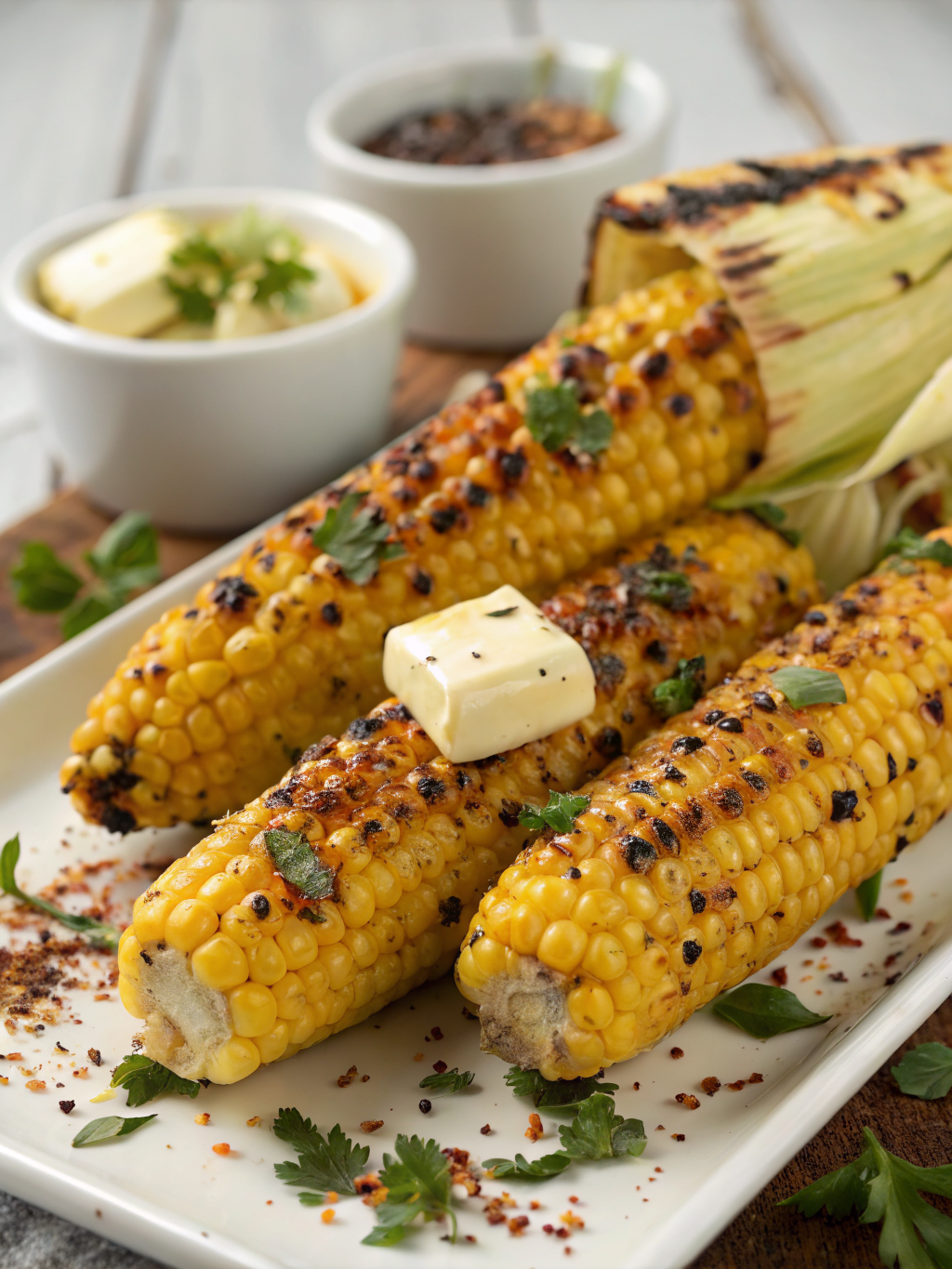 Easy Grilled Corn with Herb Butter (25 Minutes!)