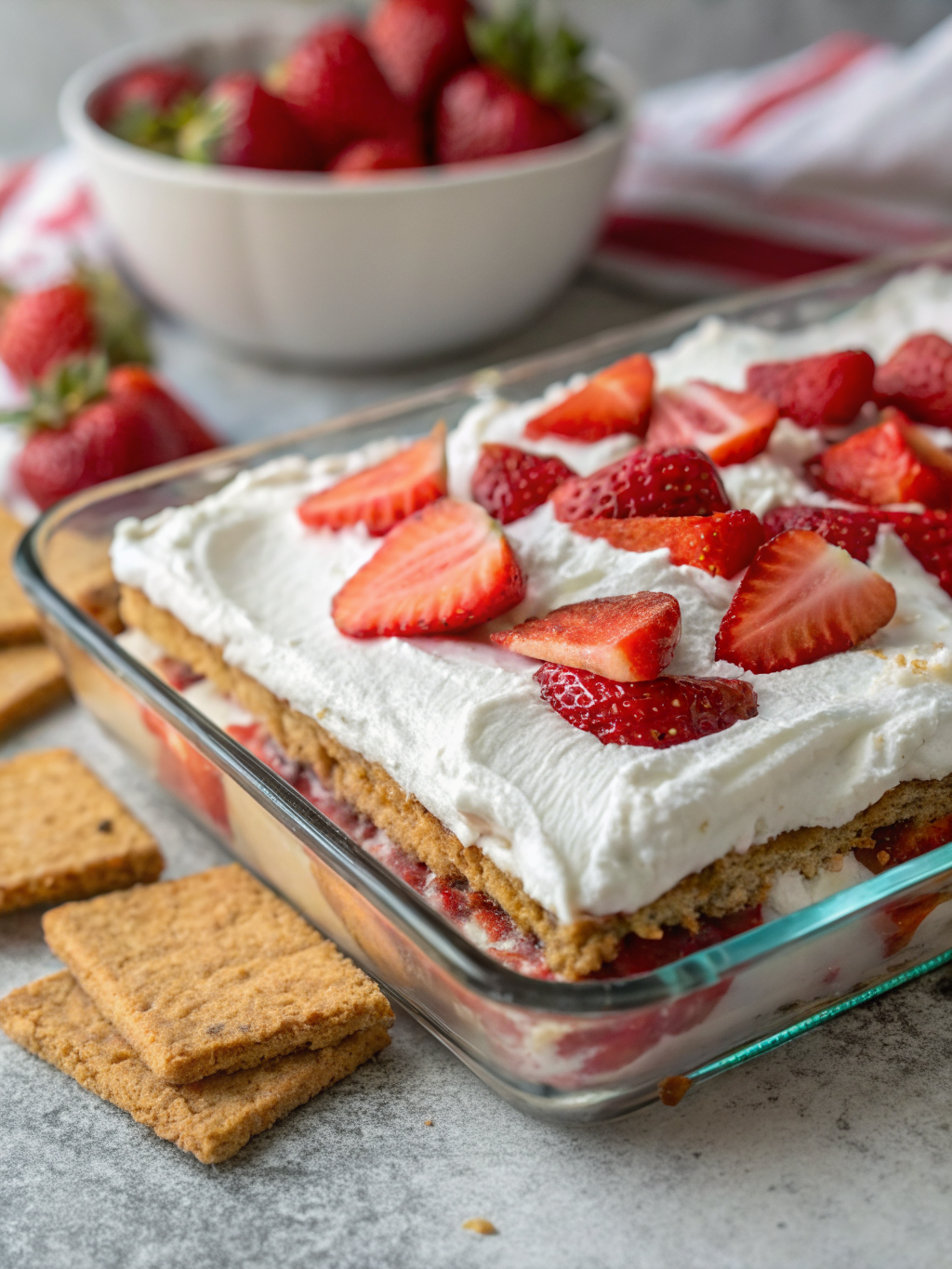 Easy No-Bake Strawberry Icebox Cake (20 Minutes!)