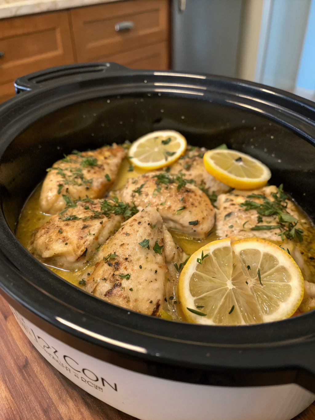 Easy Slow Cooker Greek Lemon Chicken (Set & Forget!)