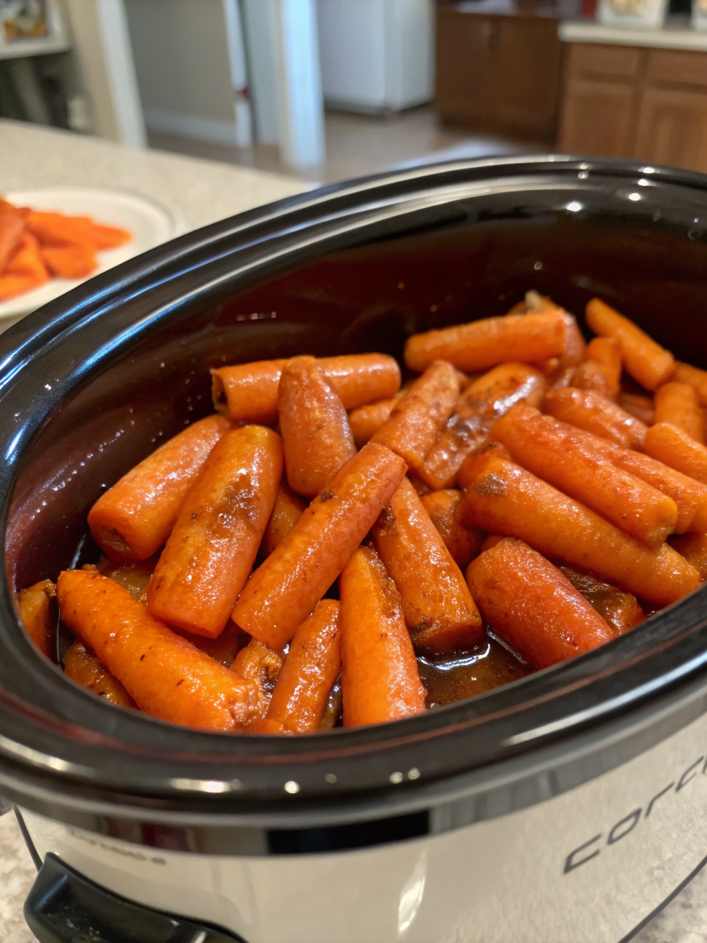 Easy Slow Cooker Maple Glazed Carrots Recipe