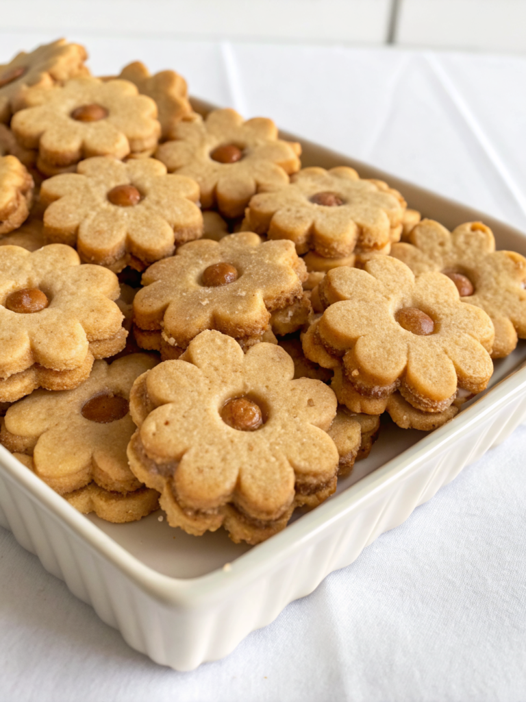 Easy Spring Peanut Butter Flower Cookies (5 Ingredients)