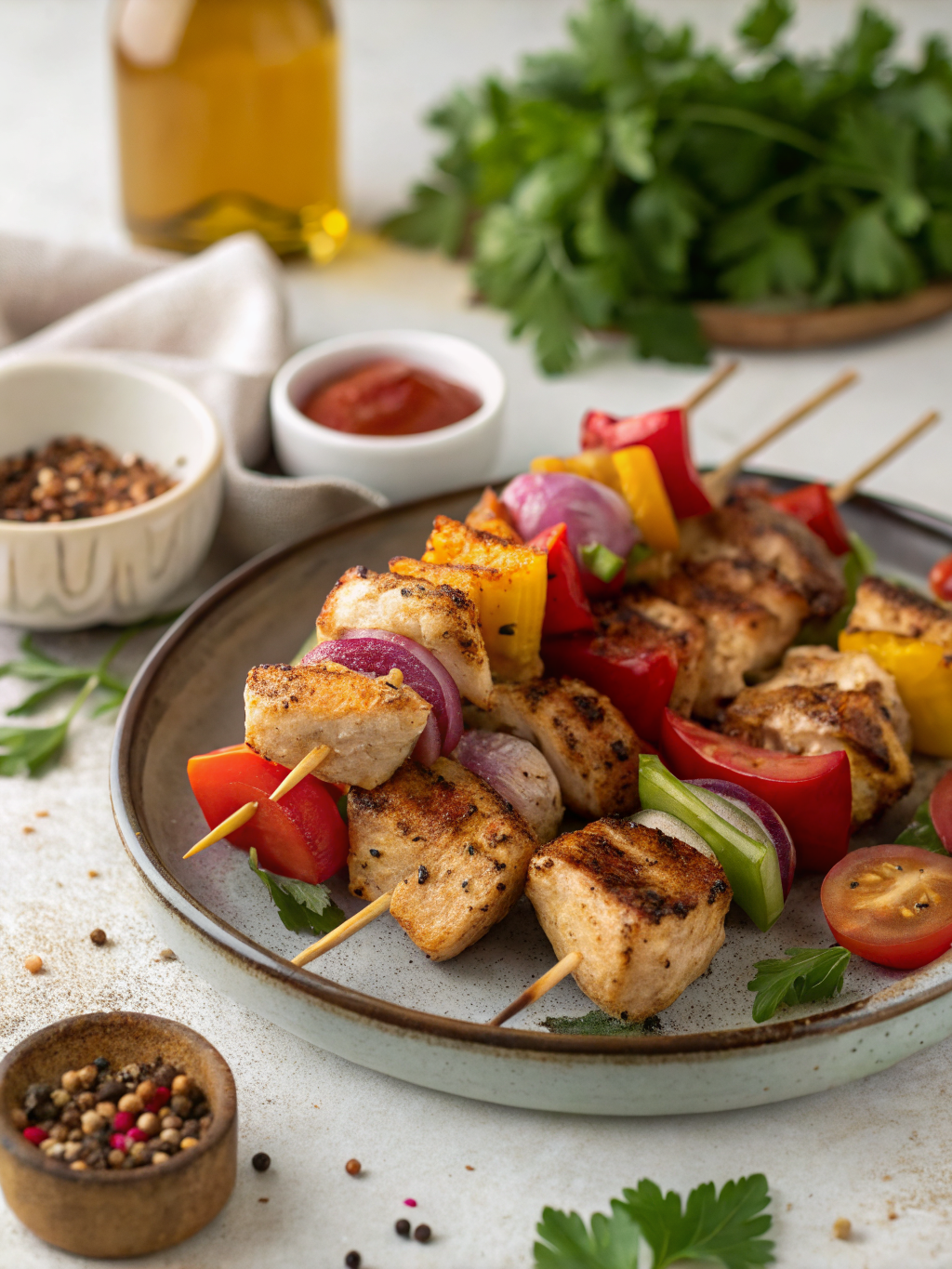 Healthy Grilled Chicken Kabobs in 30 Minutes