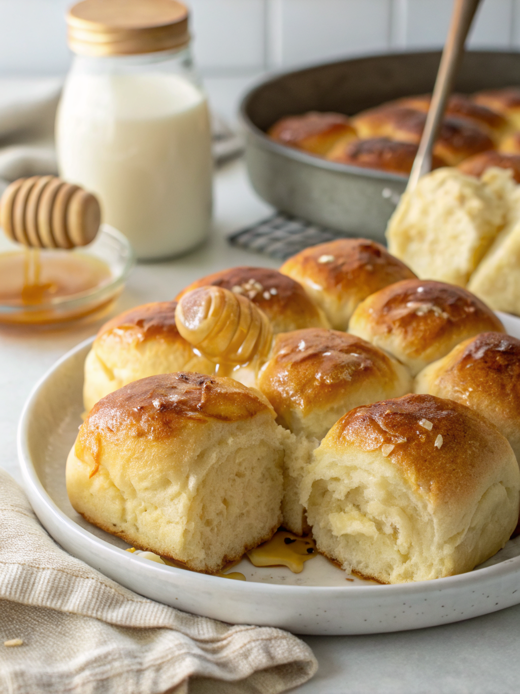 Soft & Fluffy Honey Butter Rolls (Easy Recipe!)