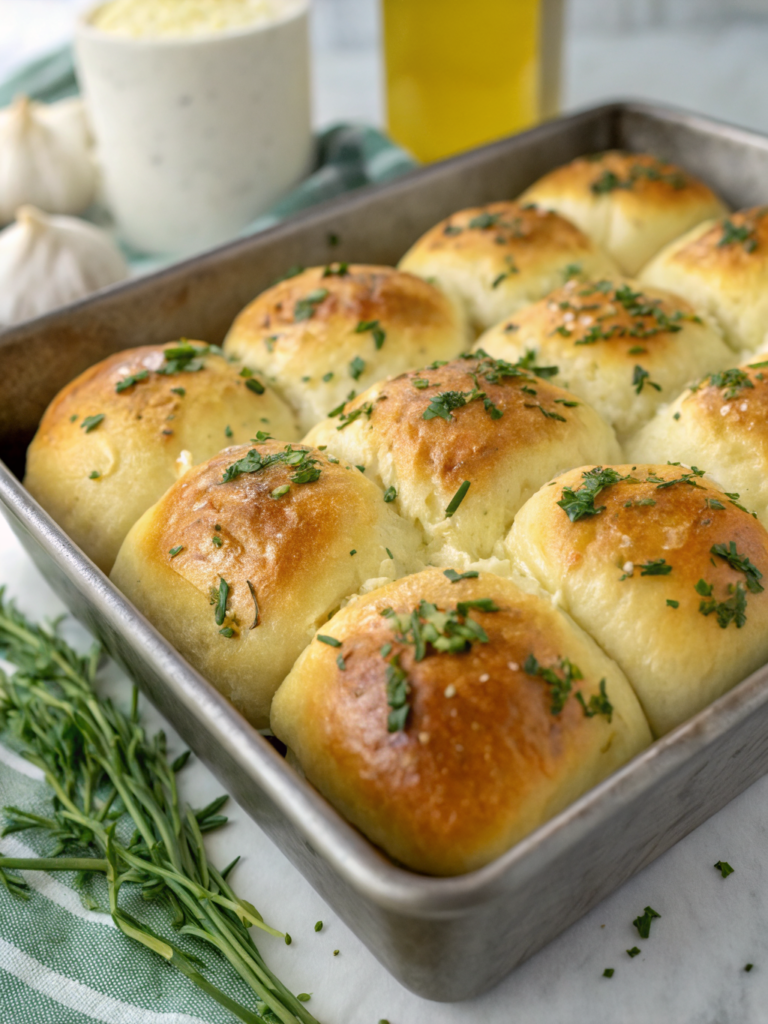 Soft Garlic Butter Dinner Rolls (Bakery-Style!)