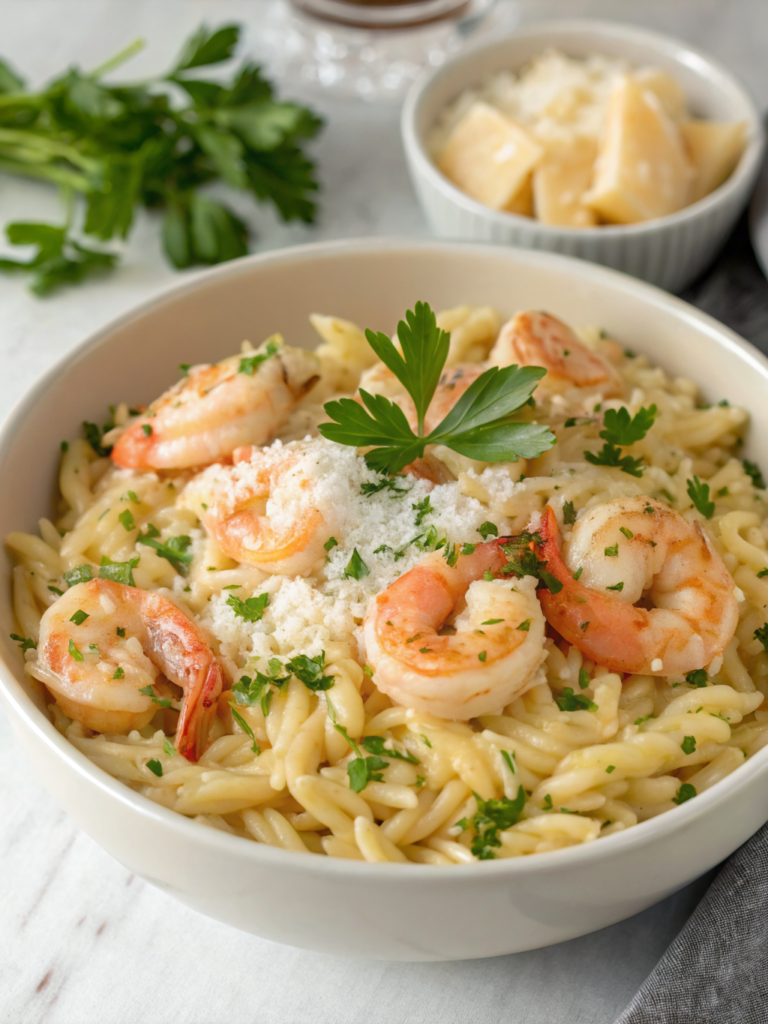 Easy 30-Minute Creamy Shrimp Orzo (One-Pot!)