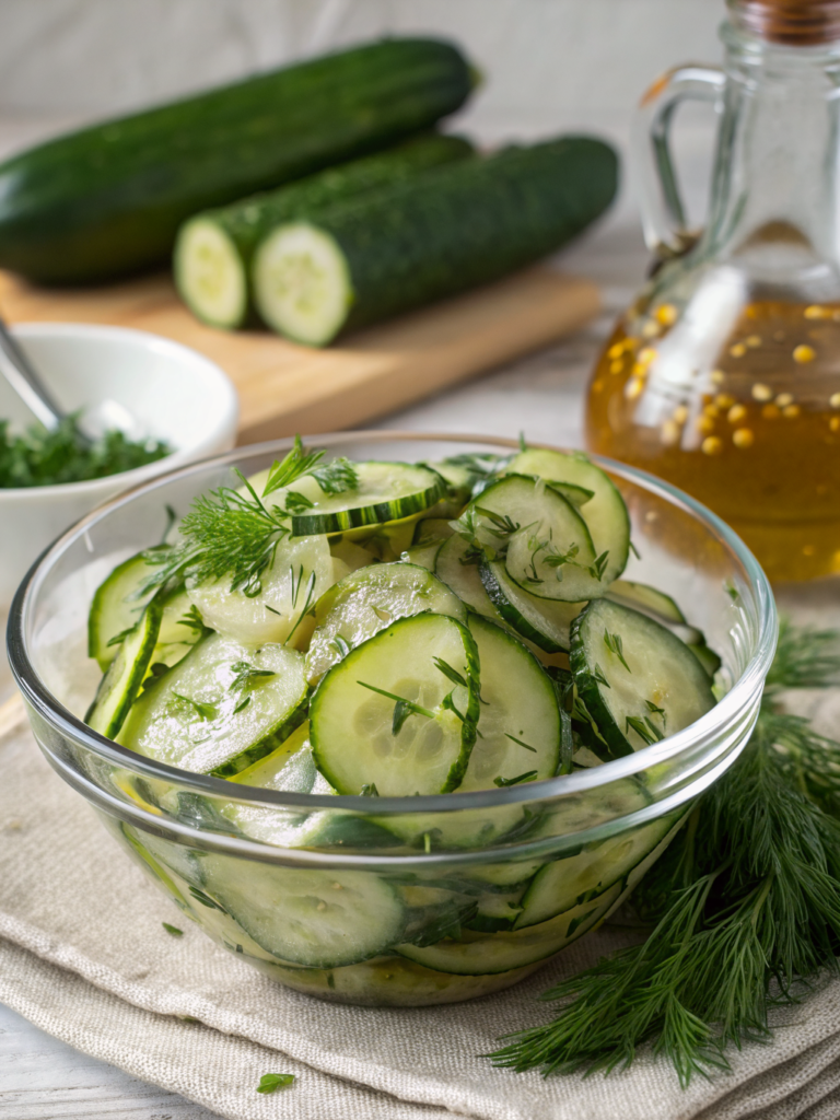 Easy Cucumber Salad with Vinegar (15-Minute Recipe)