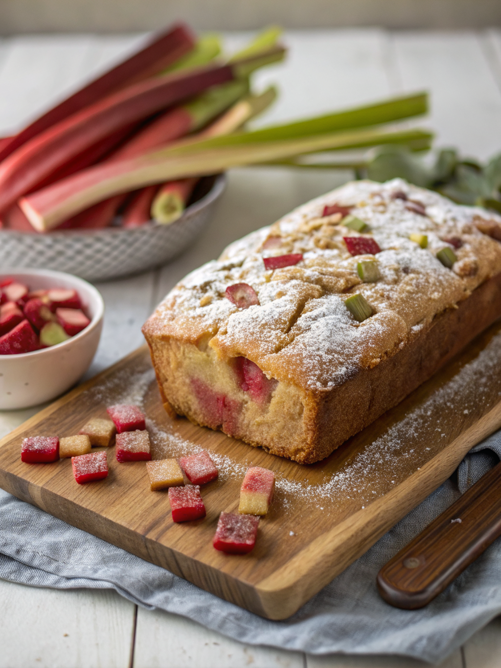 Easy Rhubarb Bread Recipe (Moist & Delicious)