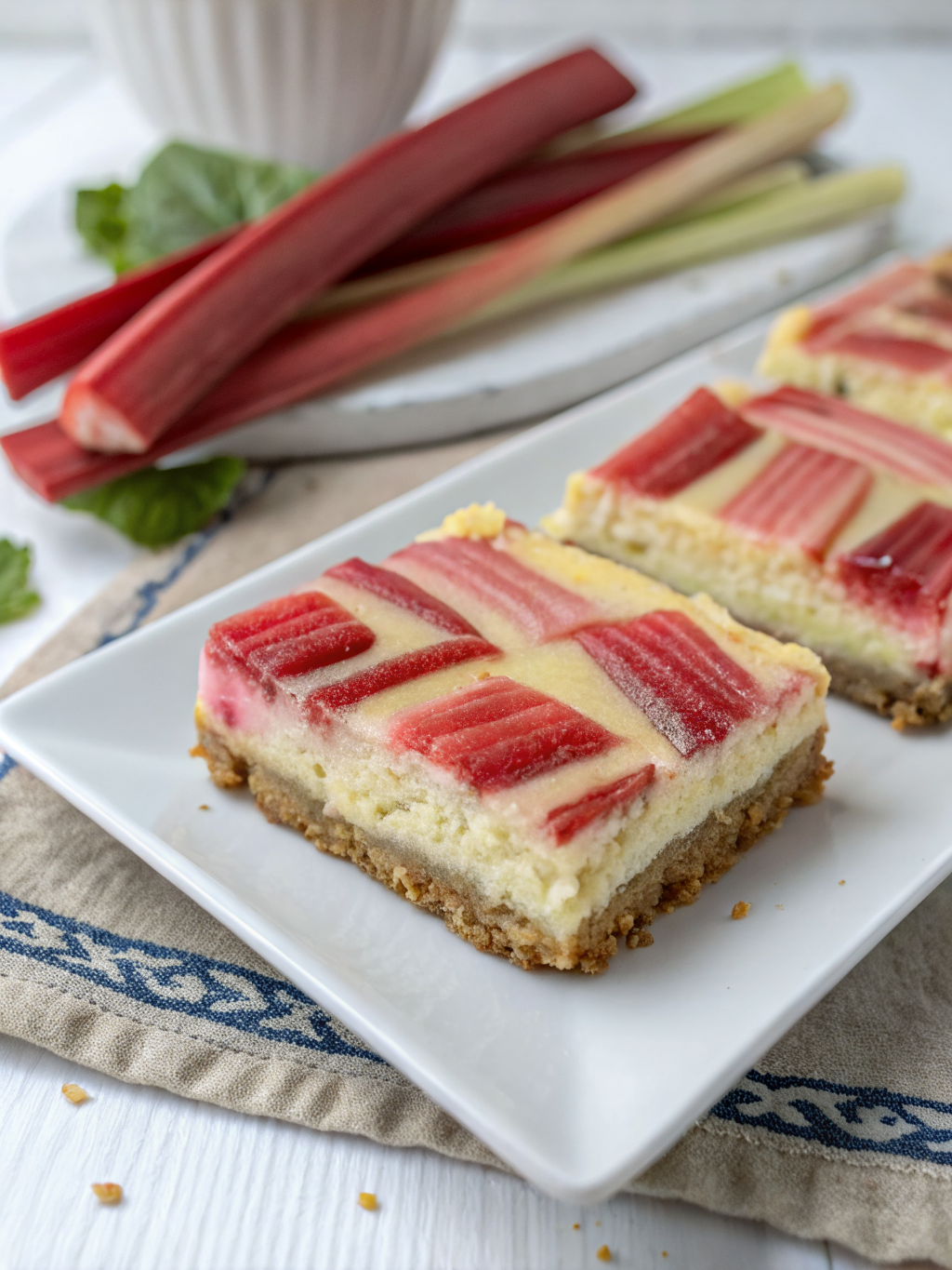 Easy Rhubarb Cheesecake Bars (Spring Dessert)