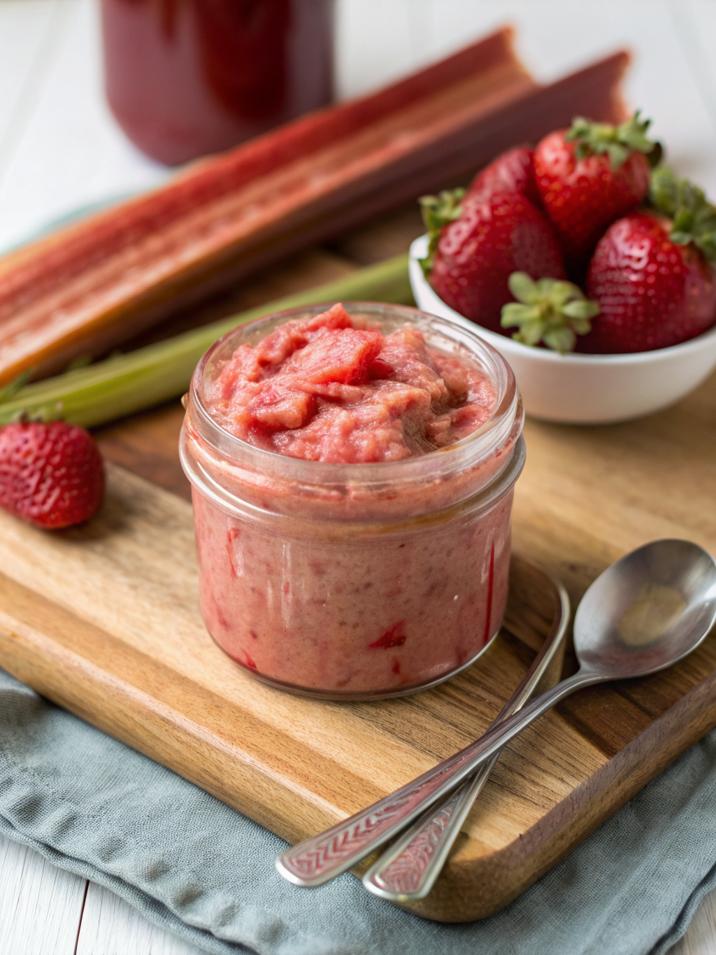 Easy Slow Cooker Strawberry Rhubarb Butter Recipe