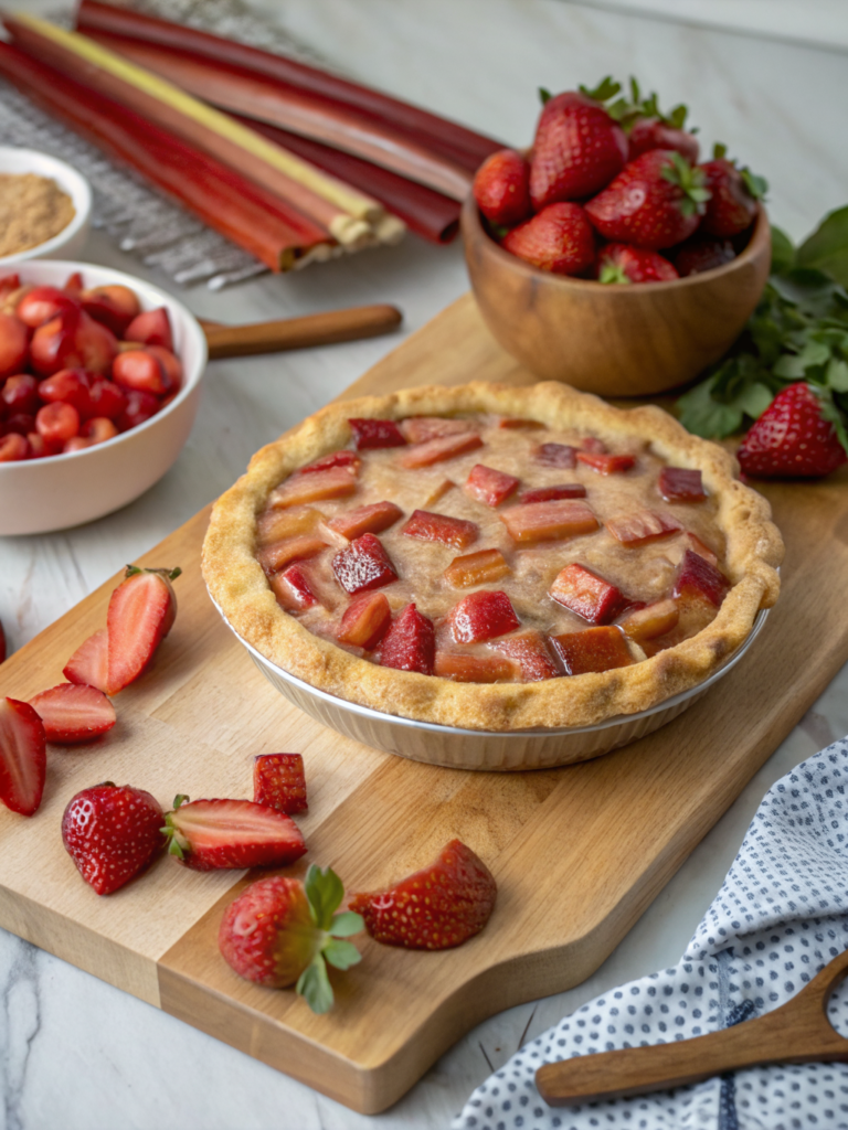Easy Strawberry Rhubarb Pie (Classic Lattice)