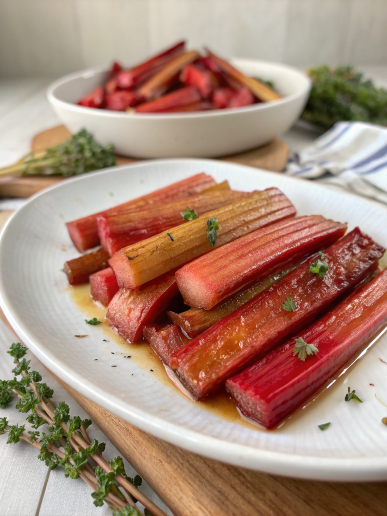 Easy Vanilla Roasted Rhubarb in 30 Minutes