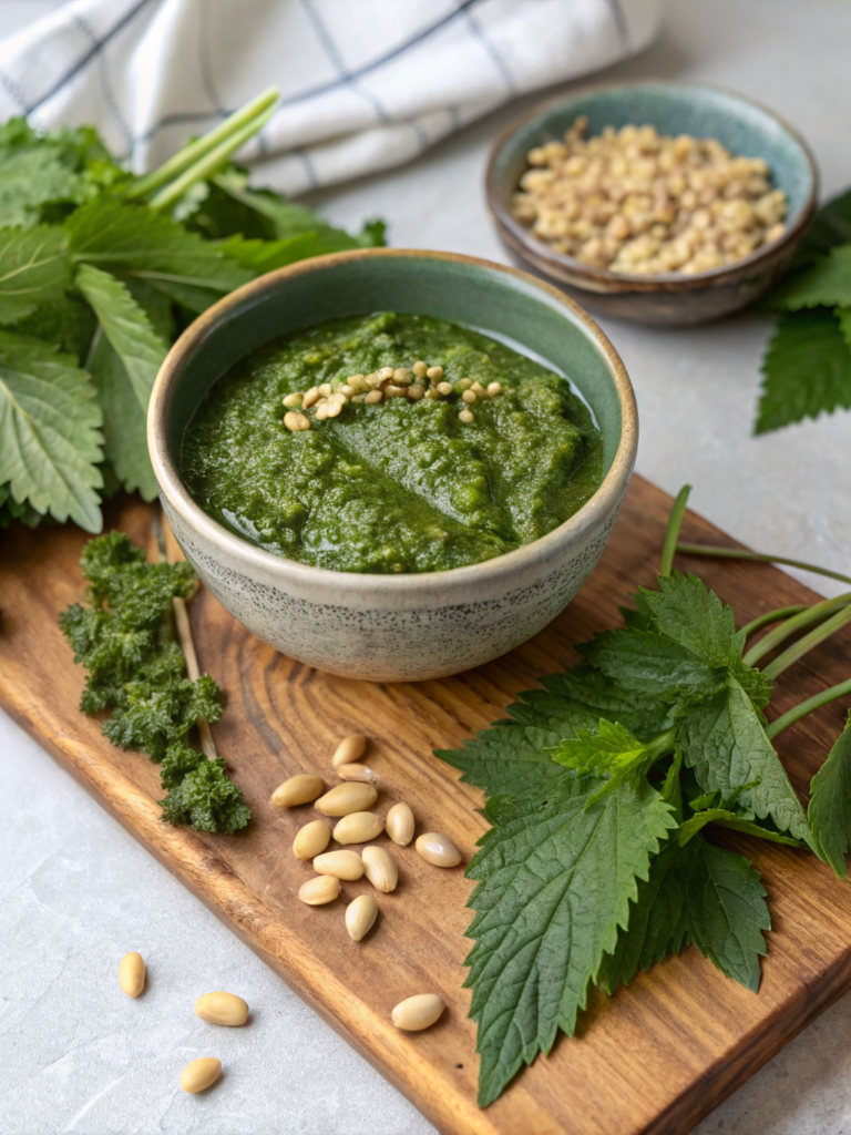 Easy Wild Nettle Pesto Recipe (Ready in 20 Minutes)
