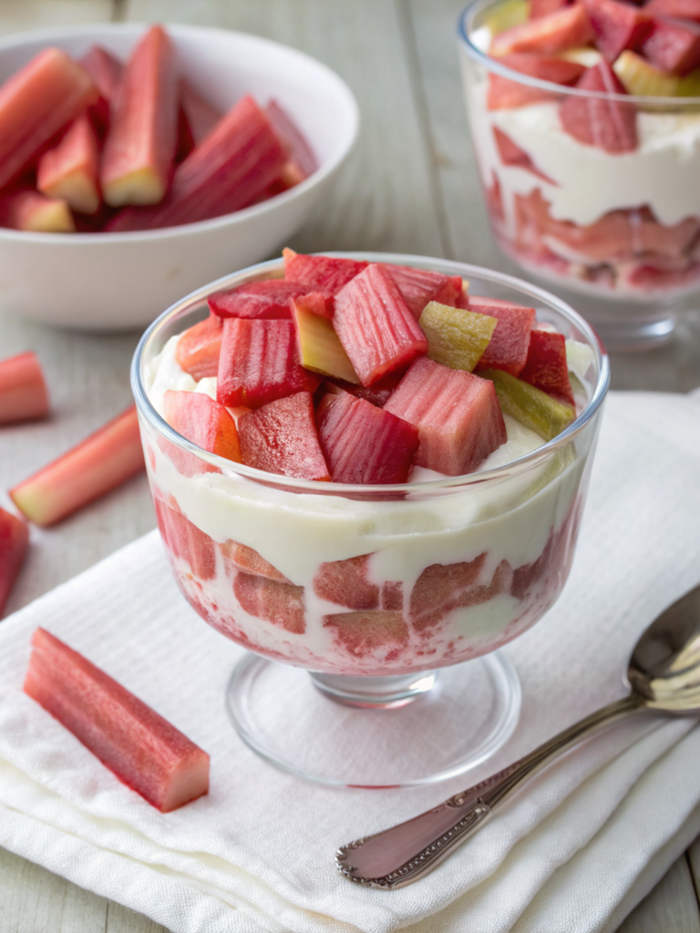Healthy Rhubarb Yogurt Parfait (20-Min Breakfast)