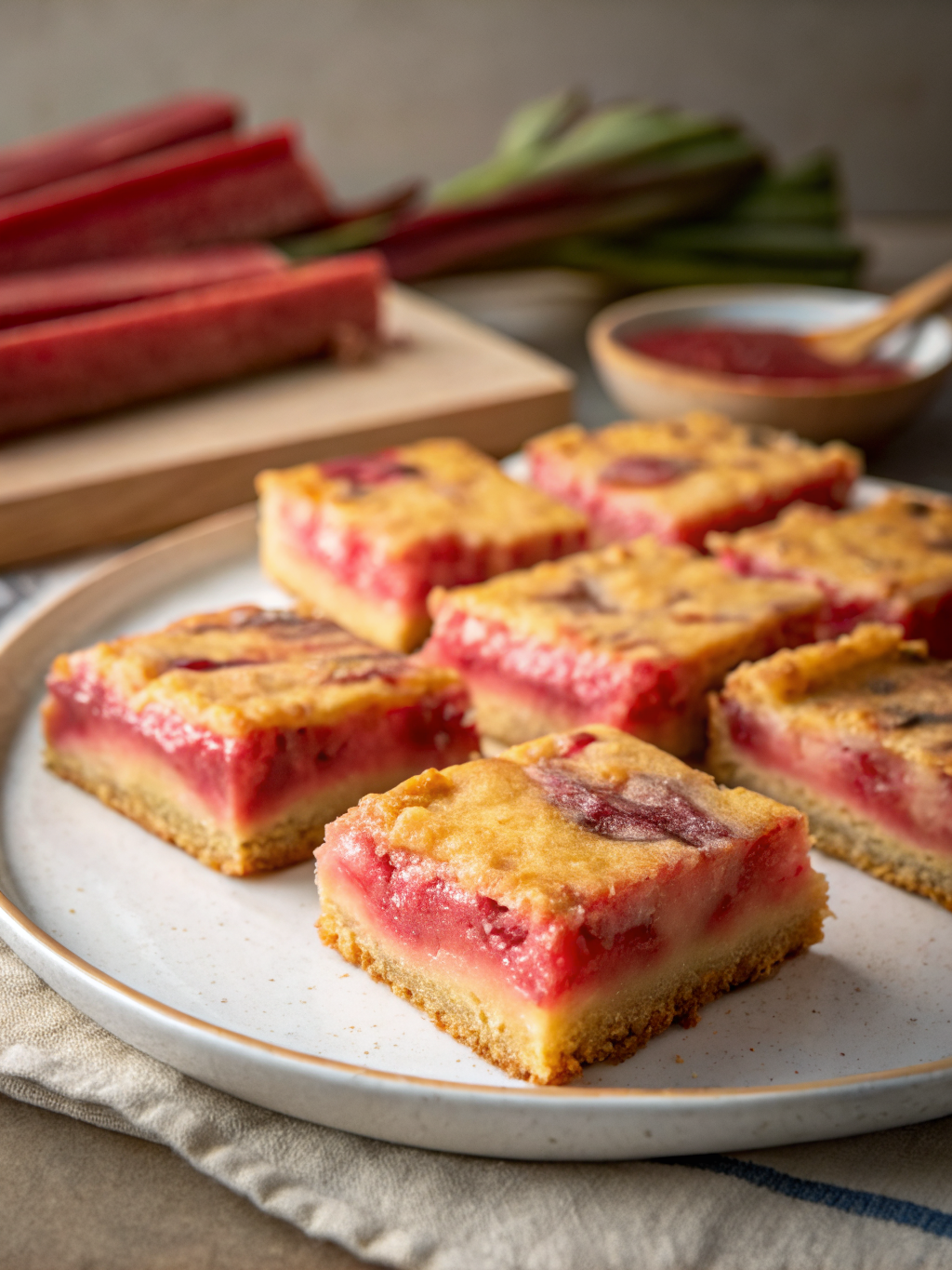 Old-Fashioned Rhubarb Custard Bars Recipe