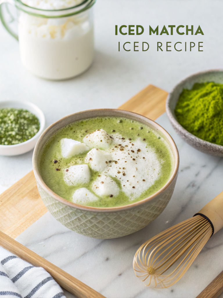 2-Minute Iced Matcha Recipe (No Bitterness!)