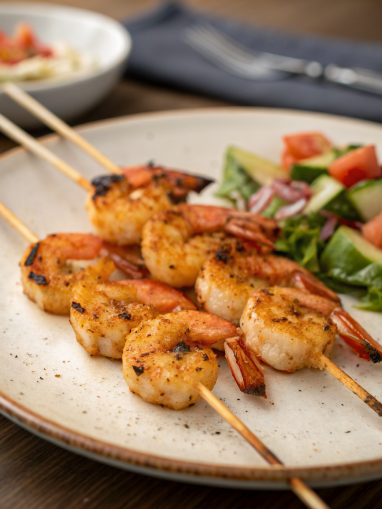 20-Minute Grilled Shrimp Skewers (Easy Marinade!)