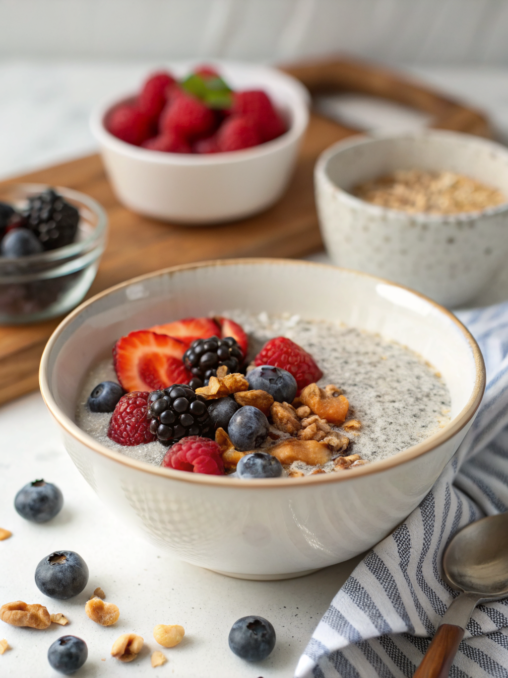 5-Minute Chia Pudding Recipe (High Fiber Breakfast!)