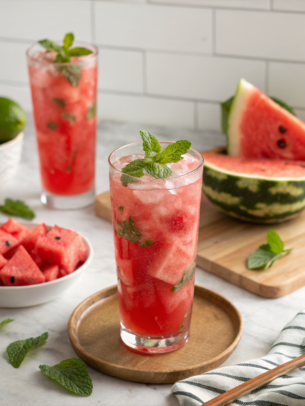 5-Minute Watermelon Mocktail for Hot Summer Days