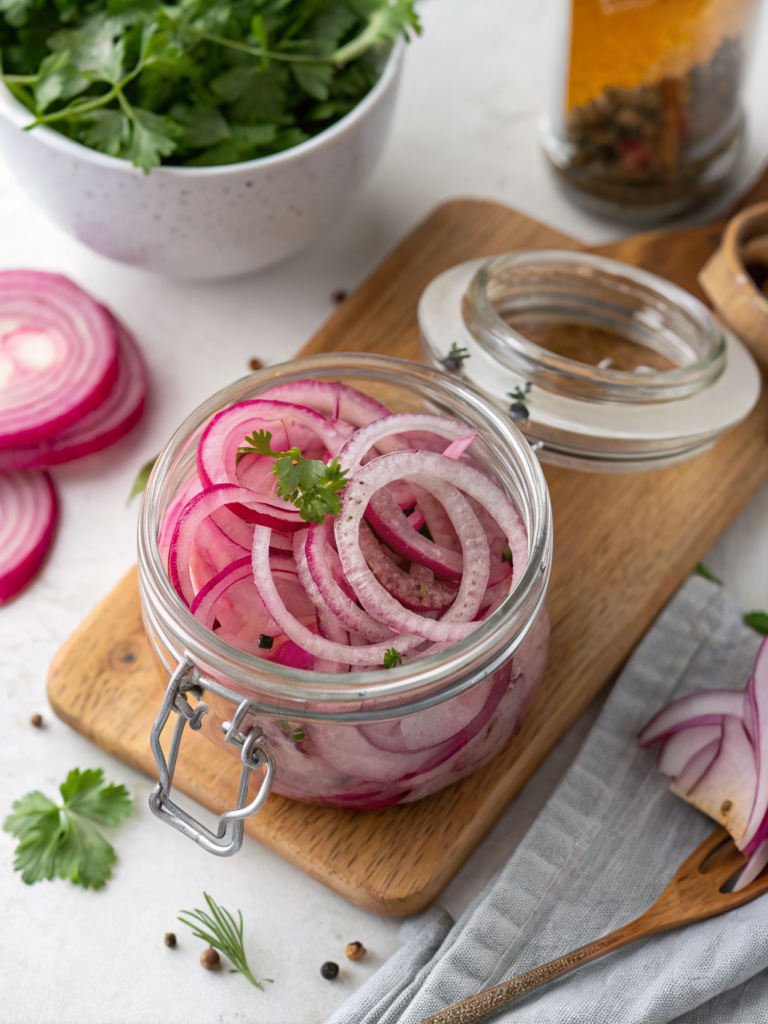 Quick Pickled Onions in 15 Minutes (Perfect Ratio!)