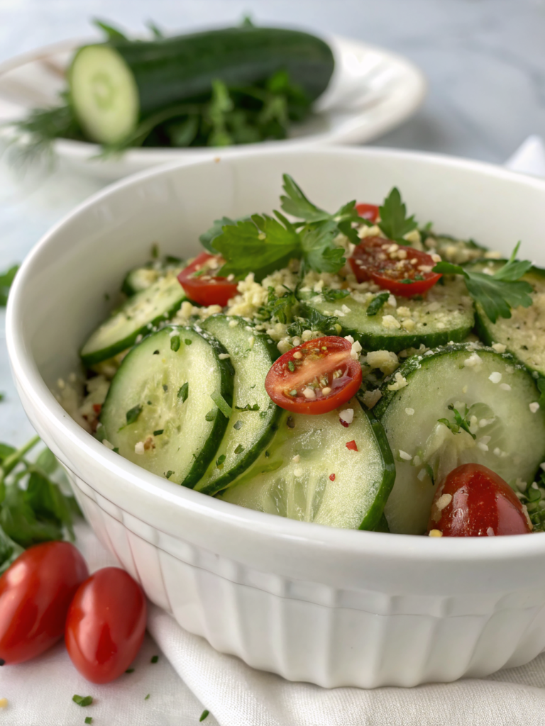 10-Minute Crunchy Cucumber Salad Recipe
